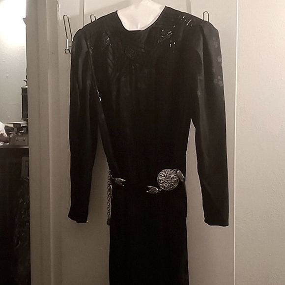 Dennis Goldsmith hand tailored silk dress Size 12 - Picture 2 of 8